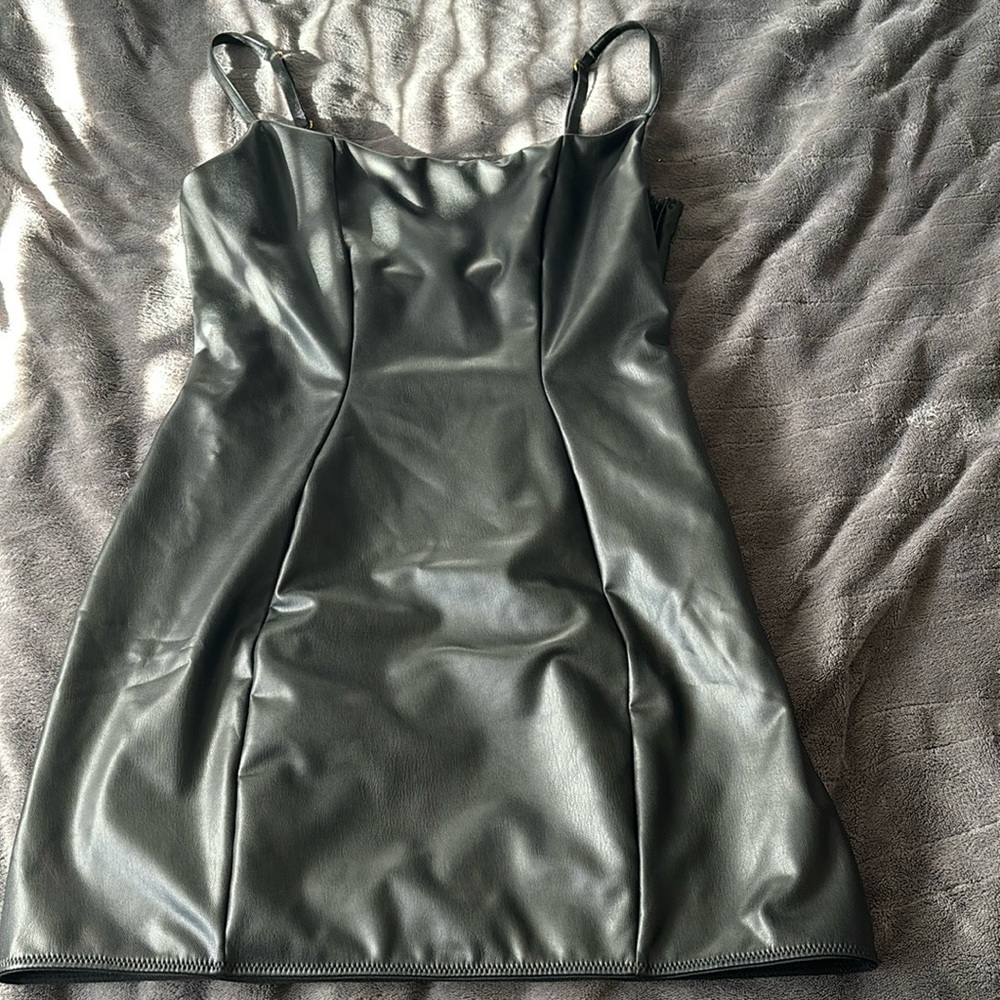 Faux Leather Slip Dress M (BRAND NEW!) from Victoria Secret